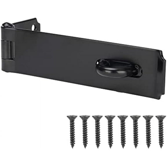 Ozmatip Stainless Steel Padlock Hasp and Staple Heavy Duty Shed Door Latch Shed Lock Hasp 5 Inch Gate Lock Latch Hinge Padlock Catch Door Clasp Latch Security Hasp for External Doors Window 1pcs