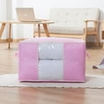 thumbnail image 1 of Ozmmyan 24 gal Large Portable Quilt Bag Closet Organizer, Pink, 1 of 5