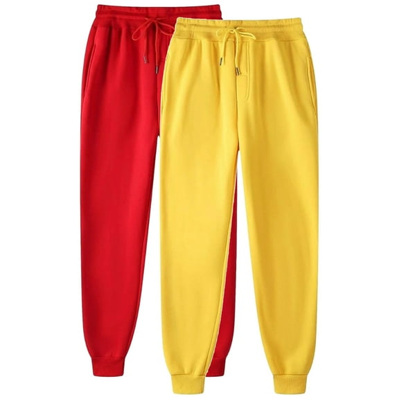 Ozmmyan Women’s 2-Pack Jogger Sweatpants with Pockets – Drawstring Lounge and Athletic Track Pants for Home, Workout, Travel, S-3XL