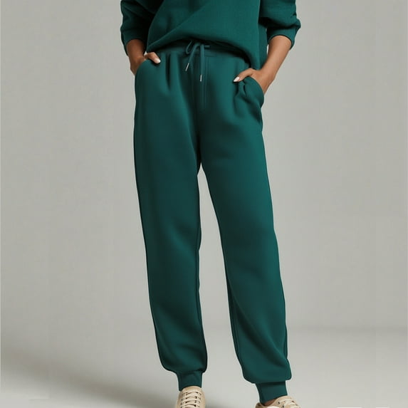 Ozmmyan Women’s 2-Pack Jogger Sweatpants with Pockets – Drawstring Lounge and Athletic Track Pants for Home, Workout, Travel, S-3XL