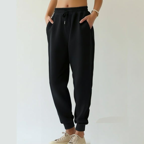 Ozmmyan Women’s 2-Pack Jogger Sweatpants with Pockets – Drawstring Lounge and Athletic Track Pants for Home, Workout, Travel, S-3XL