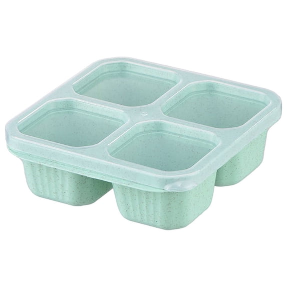 Ozmmyan 4 Compartment Bento Lunch Box - Reusable Meal Prep Containers with Dividers, Leak-Proof Lunch Box Food Storage Snack Containers for Work, Travel