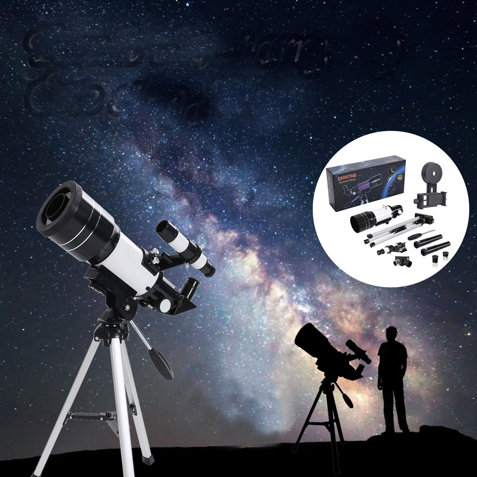 Ozmmyan Astronomical Telescope For Adults Children Profession Refractor Telescope 400mm Focal