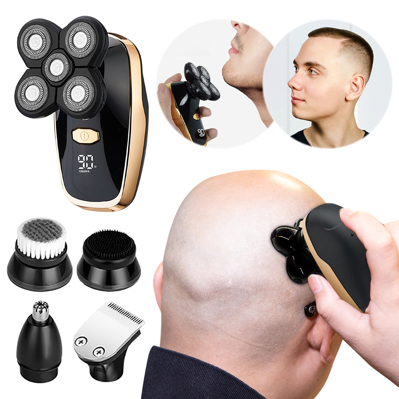 Ozmmyan Bald Head Artifact Shaving Machine Self-shaving Five