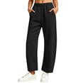 thumbnail image 1 of Ozmmyan Plus Size Womens Barrel Leg Sweatpants for Womens High Elastic Waist Drawstring Loose Fit Casual Lounge Pants with Pockets, 1 of 8
