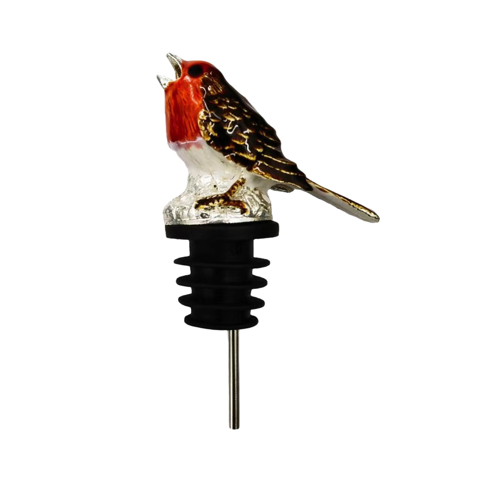 Ozmmyan Bird Wine Pourer And Stopper Enamel Bird Wine Spout Pourer Funny Cute Wine Bottle