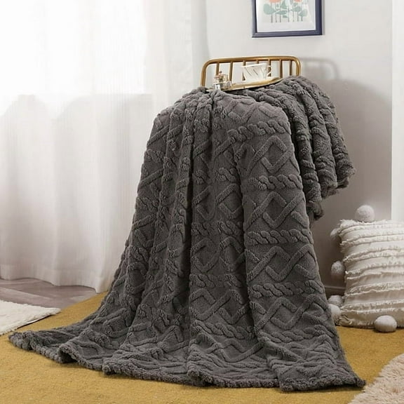 Ozmmyan Black Flannel Throw, 9.45" x 9.45"