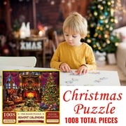 Ozmmyan Christmas Advent Calendar Jigsaws Puzzle 1008pcs Christmas gift for kids