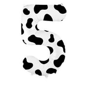 Ozmmyan Cow Print Birthday Decorations Supplies,40 Inch Number 0-9 Cow Themed Birthday Party Decorations Farm Barn Decor For Kids Clearance