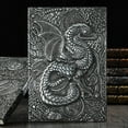 thumbnail image 1 of Ozmmyan Dinosaur Embossed A5 Hardcover Retro Notepad Notebook Manual Notebooks College Ruled, 1 of 8