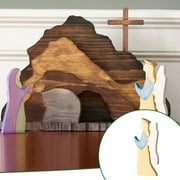 Ozmmyan Easter Resurrection Scene Spring Easter Risen Christ Figurine Decor For The Home Easter Decor Up to 35% Off
