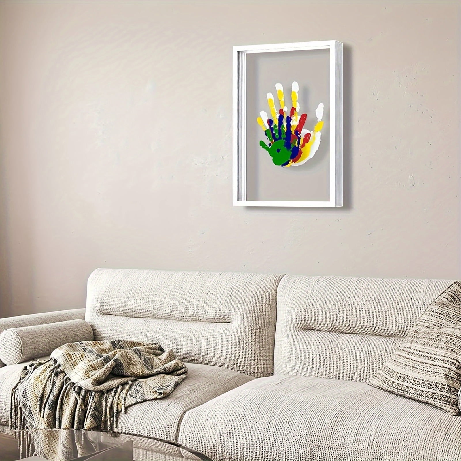 Ozmmyan Family Handprint Kit Clear Family Hand Print Kit With 6 Paints ...