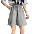 thumbnail image 1 of Ozmmyan Fashion Casual Women's Workout Shorts Heart Embroidery Pockets Ladies Loose Shorts Pants, 1 of 5