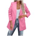 thumbnail image 1 of Ozmmyan Fashion Women Casual Pockets Long Sleeve Casual Solid Coat Cardigan Blouse, 1 of 8