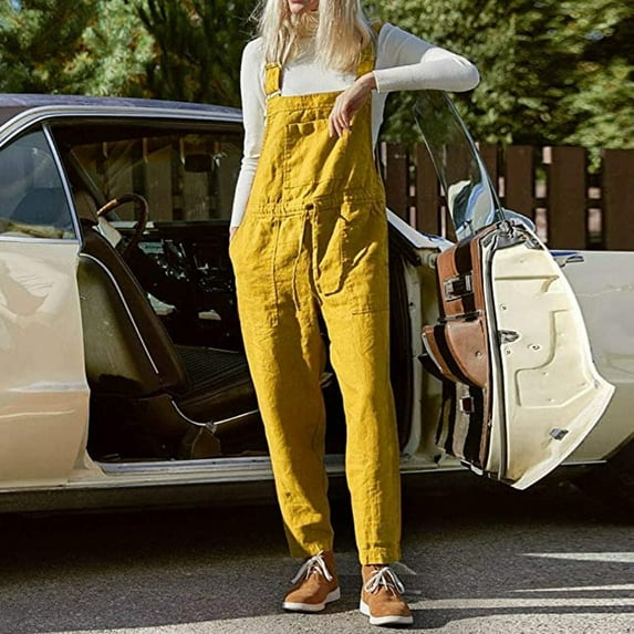 Ozmmyan Jumpsuits for Women Fashion Bib Pants Overalls Baggy Rompers Jumpsuits with Pockets Casual Loose Bib Overall on Clearance, Gifts for Women