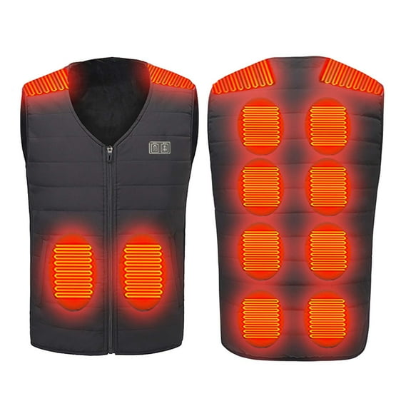 Ozmmyan Plus Size Heated Vest for Women and Men, Electric Heating Vest Insulated Apparel, Front and Back with 12 Heating Area, 3 Modes of Heating, Washable, Winter Clearance Sale