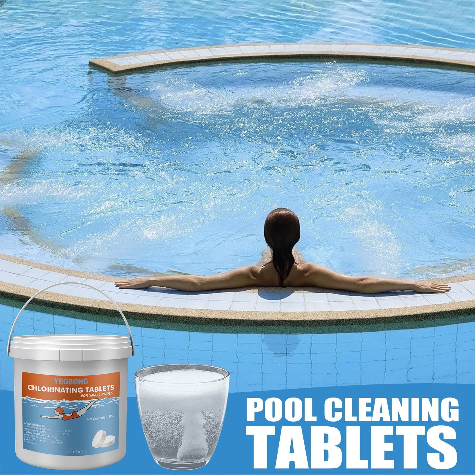 Ozmmyan Pool & SPA Chlorinating Tabs, 1 Inch Long Lasting Chlorinating