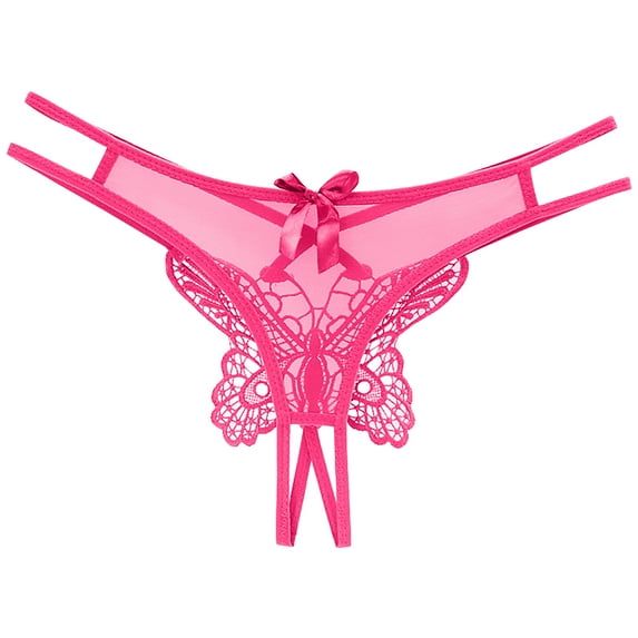 Ozmmyan Sexy Underwear for Women, Plus Size Lace Sheer Lingerie Panties Lace Knickers Briefs Underwear Thong for Women Naughty for Play, Gift, on Clearance