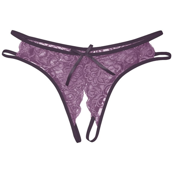 Ozmmyan Sexy Underwear for Women, Plus Size Lace Sheer Lingerie Panties Lace Knickers Briefs Underwear Thong for Women Naughty for Play, Gift, on Clearance