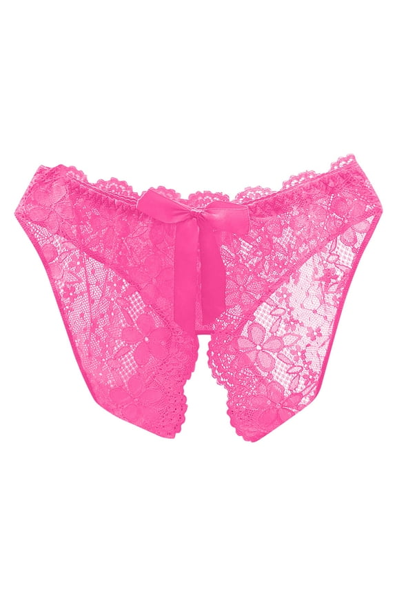 Sexy Underwear for Women, Plus Size Lace Sheer Lingerie Panties Lace Knickers Briefs Underwear Thong for Women Naughty for Play, Gift, on Clearance
