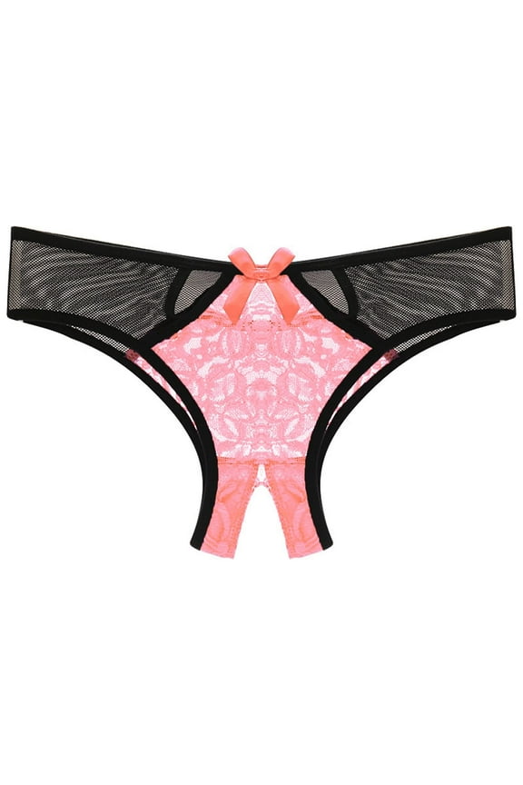 Sexy Underwear for Women, Plus Size Lace Sheer Lingerie Panties Lace Knickers Briefs Underwear Thong for Women Naughty for Play, Gift, on Clearance
