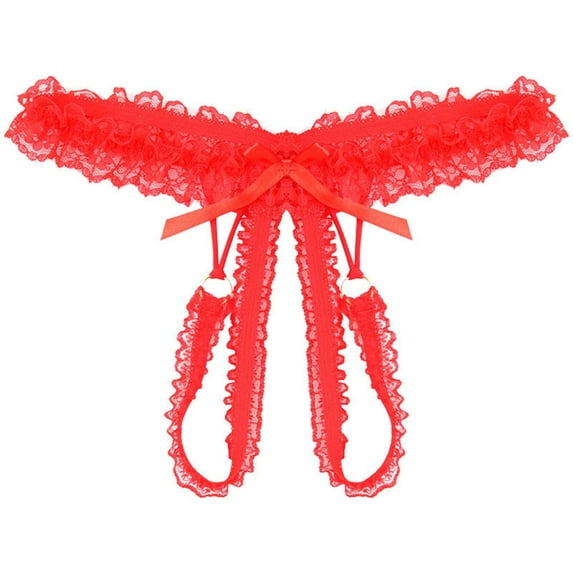 Ozmmyan Sexy Underwear for Women, Plus Size Lace Sheer Lingerie Panties Lace Knickers Briefs Underwear Thong for Women Naughty for Play, Gift, on Clearance