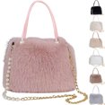 thumbnail image 1 of Ozmmyan Womens Fall Bags Fuzzy Plush Crossbody Handbag Warm Fluffy Shoulder Purse Winter, 1 of 4