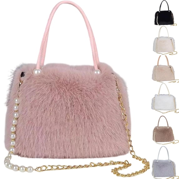 Ozmmyan Womens Fall Bags Fuzzy Plush Crossbody Handbag Warm Fluffy Shoulder Purse Winter