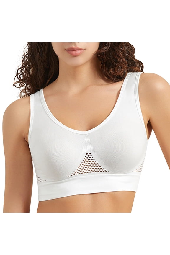 Sports Bras for Women Padded High Impact Workout Bras for Women Yoga Bras Large Size Air Bra, Comfortable Mesh Sports Bra for Women Mesh Breathable Cool Full Support Everyday Bra