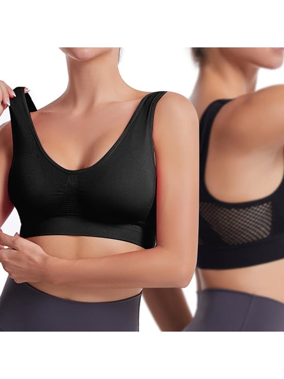 Livrdious Sports Bras for Women Padded High Impact Workout Bras for Women Comfortable Mesh Breathable Yoga Bras