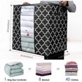 thumbnail image 1 of Ozmmyan Storage Bags for Clothes Storage Bags with Clear Window&Dual Zippers, 2 Reinforced Handles for Clothes, Blankets, Comforters, Water-Resistant Non-Woven Fabric, Foldable Organizer for Closet, 1 of 7
