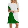 thumbnail image 1 of Ozmmyan Summer Dress for Women 2023, Plus Size Women Casual Loose Summer Dress Short Sleeve V Neck Flowy Beach Sundress Tshirt Dresses, 1 of 5