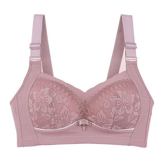 Ozmmyan Wirefree Bras for Women ,Plus Size Adjustable Shoulder Straps Lace Bra Wirefreee Extra-Elastic Bra Active Yoga Sports Bras 342B/C-42B/C, Summer Savings Clearance