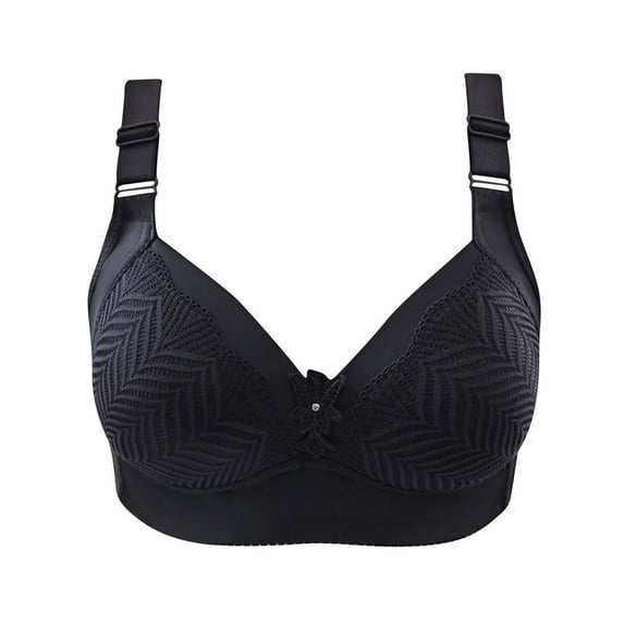 Ozmmyan Wirefree Bras for Women ,Plus Size Adjustable Shoulder Straps Lace Bra Wirefreee Extra-Elastic Bra Active Yoga Sports Bras 34B/C-46B/C, Summer