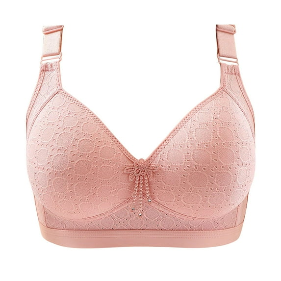 Ozmmyan Wirefree Bras for Women ,Plus Size Adjustable Shoulder Straps Lace Bra Wirefreee Extra-Elastic Bra Active Yoga Sports Bras 36B/C-46B/C, Summer Savings Clearance