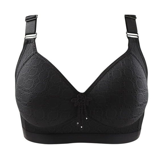 Ozmmyan Wirefree Bras for Women ,Plus Size Adjustable Shoulder Straps Lace Bra Wirefreee Extra-Elastic Bra Active Yoga Sports Bras 36B/C-46B/C, Summer