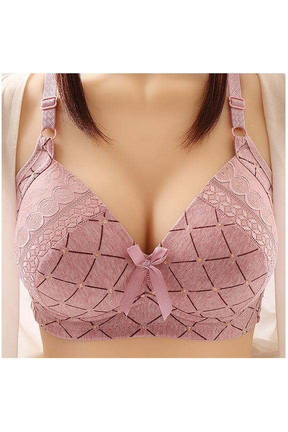 Ozmmyan Wirefree Bras for Women ,Plus Size Adjustable Shoulder Straps Lace Bra Wirefreee Extra-Elastic Bra Active Yoga Sports Bras 42C/D-48C/D