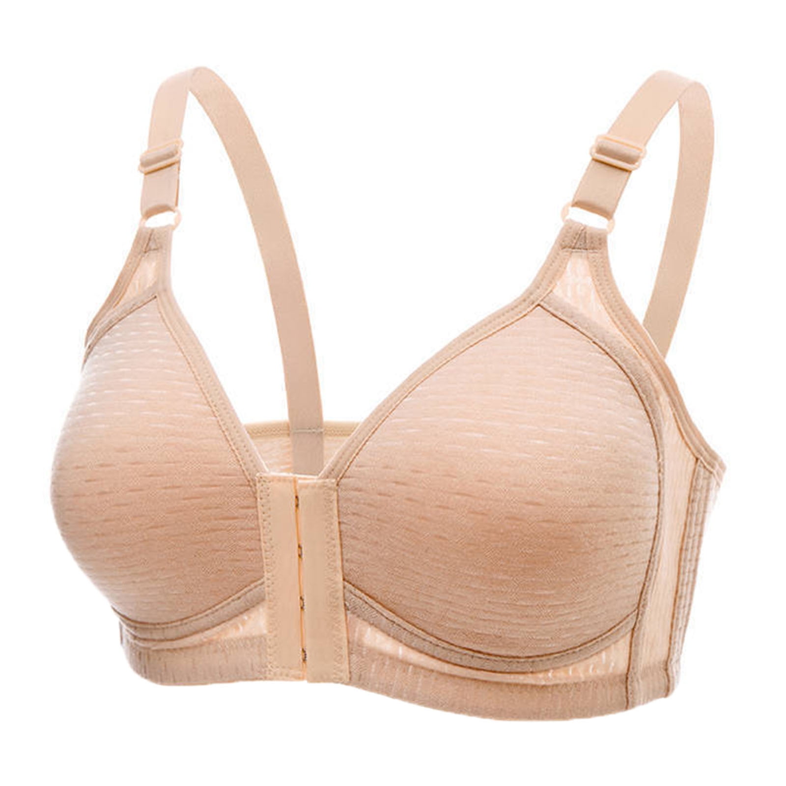 Ozmmyan Wirefree Bras for Women ,Plus Size Front Closure Lace