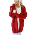 thumbnail image 1 of Ozmmyan Women's Fashion Jacket Cardigan Pocket Medium And Long Term Outwear Long Sleeve Coat, 1 of 7