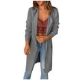 thumbnail image 1 of Ozmmyan Women's Fashion Jacket Cardigan Pocket Medium And Long Term Outwear Long Sleeve Coat, 1 of 6