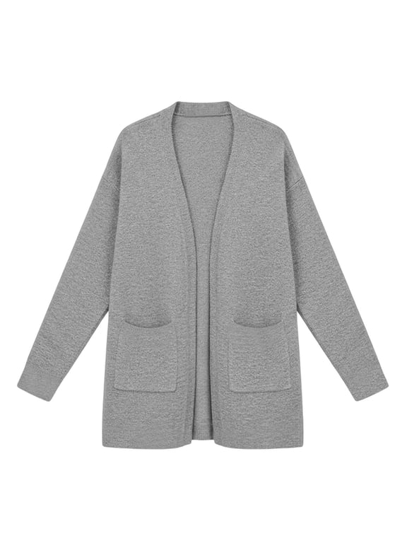 Women's cardigan sweaters for womens Long Sleeve Open Front Loose Casual Solid with Pockets Fall Winter