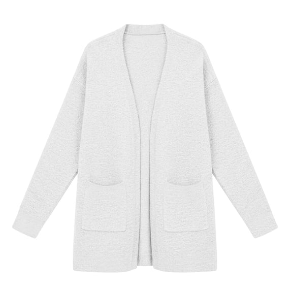 Ozmmyan Women's cardigan sweaters for womens Long Sleeve Open Front Loose Casual Solid with Pockets Fall Winter