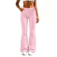 thumbnail image 1 of Ozmmyan Womens Bootcut Yoga Pants High Waisted Slim Fit Stretch Trousers with Pockets Casual Solid Color Lounge Pants, 1 of 9