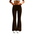 thumbnail image 1 of Ozmmyan Womens Bootcut Yoga Pants High Waisted Slim Fit Stretch Trousers with Pockets Casual Solid Color Lounge Pants, 1 of 9