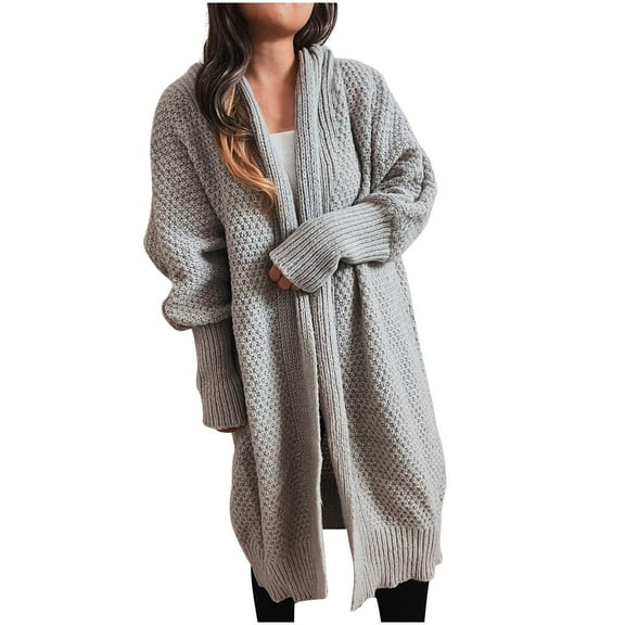 Ozmmyan Womens Cardigan Sweater Casual V-Neck Long Sleeve Autumn Sweater Cardigan Winter Coat