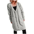 thumbnail image 1 of Ozmmyan Womens Cardigan Sweater Casual V-Neck Long Sleeve Autumn Sweater Cardigan Winter Coat, 1 of 4