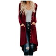 thumbnail image 1 of Ozmmyan Womens Cardigan Sweater Fall Winter Long Sleeve Solid Cardigan Autumn Casual Coat, 1 of 7