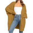 thumbnail image 1 of Ozmmyan Womens Cardigan Sweater Fall Winter Long Sleeve Solid Cardigan Autumn Casual Coat, 1 of 6