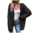 thumbnail image 1 of Ozmmyan Womens Cardigan Sweater Fashion Knitted Long Hemp Pattern Cardigan Sweater Coat Jacket, 1 of 4
