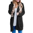 thumbnail image 1 of Ozmmyan Womens Cardigan Sweater Solid Open Front Soft Pocket Long Sleeve Coat Outerwear Cardigan, 1 of 6